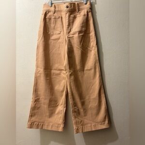 Wide Leg Peach Cotton Pants